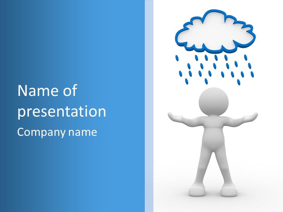 Rainy Storm Men PowerPoint Template