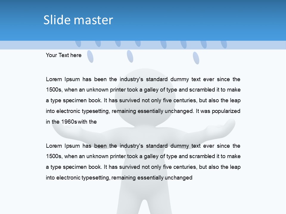 Rainy Storm Men PowerPoint Template