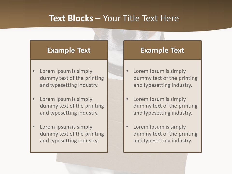 Brown Background Animal PowerPoint Template