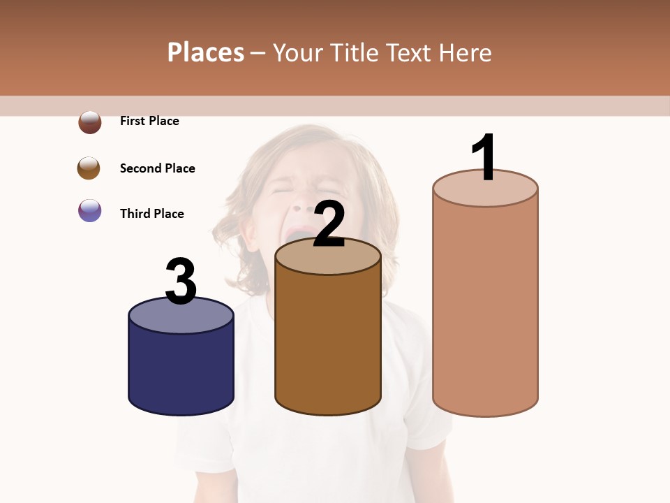 Sweet Caucasian Shout PowerPoint Template