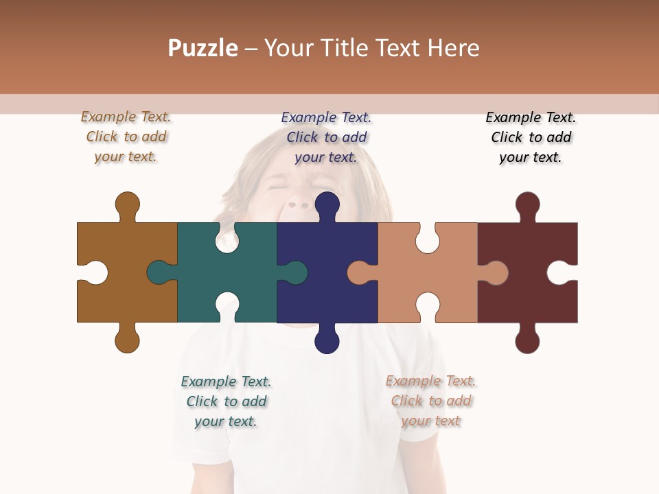 Sweet Caucasian Shout PowerPoint Template