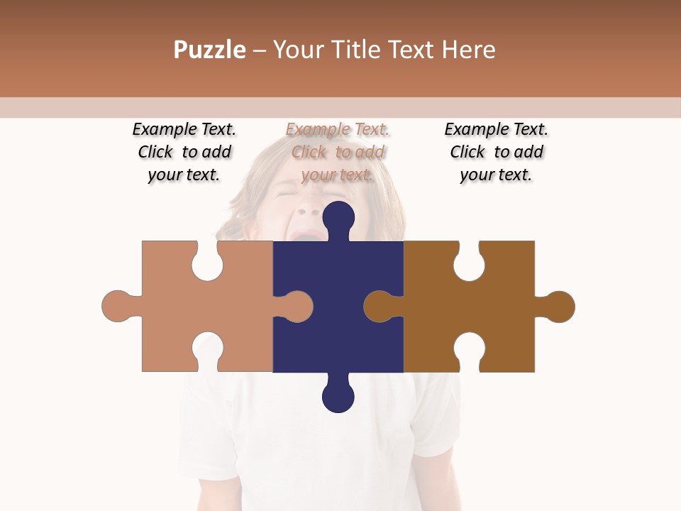 Sweet Caucasian Shout PowerPoint Template