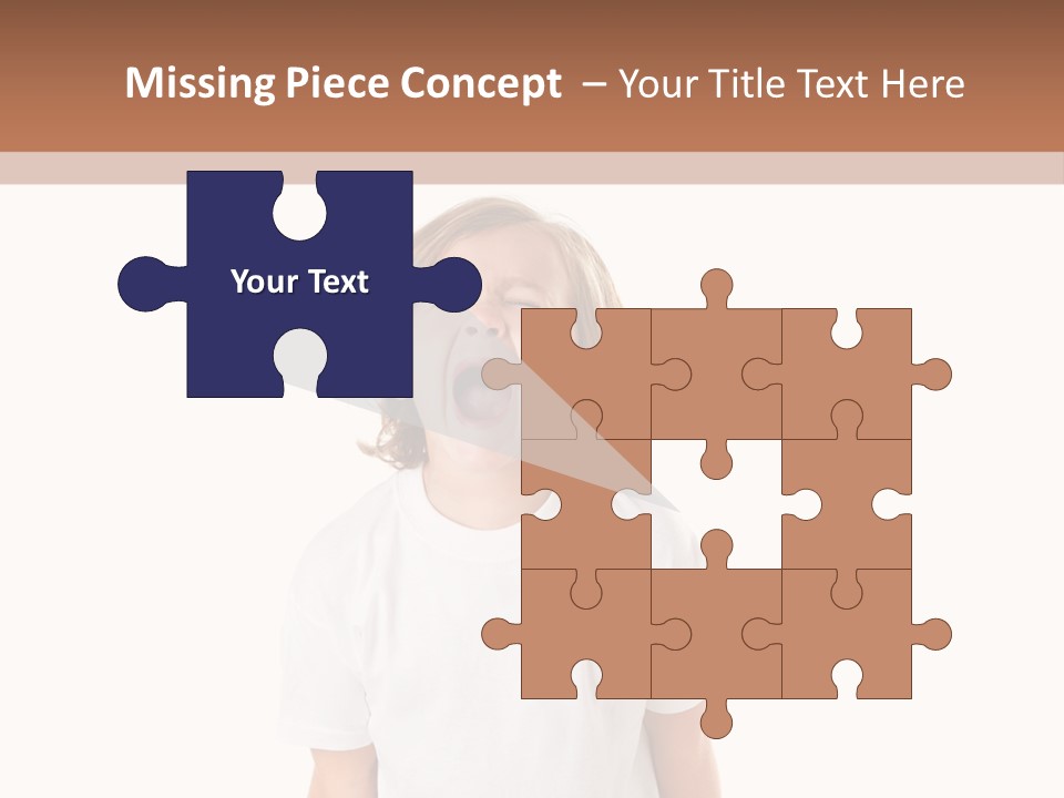 Sweet Caucasian Shout PowerPoint Template