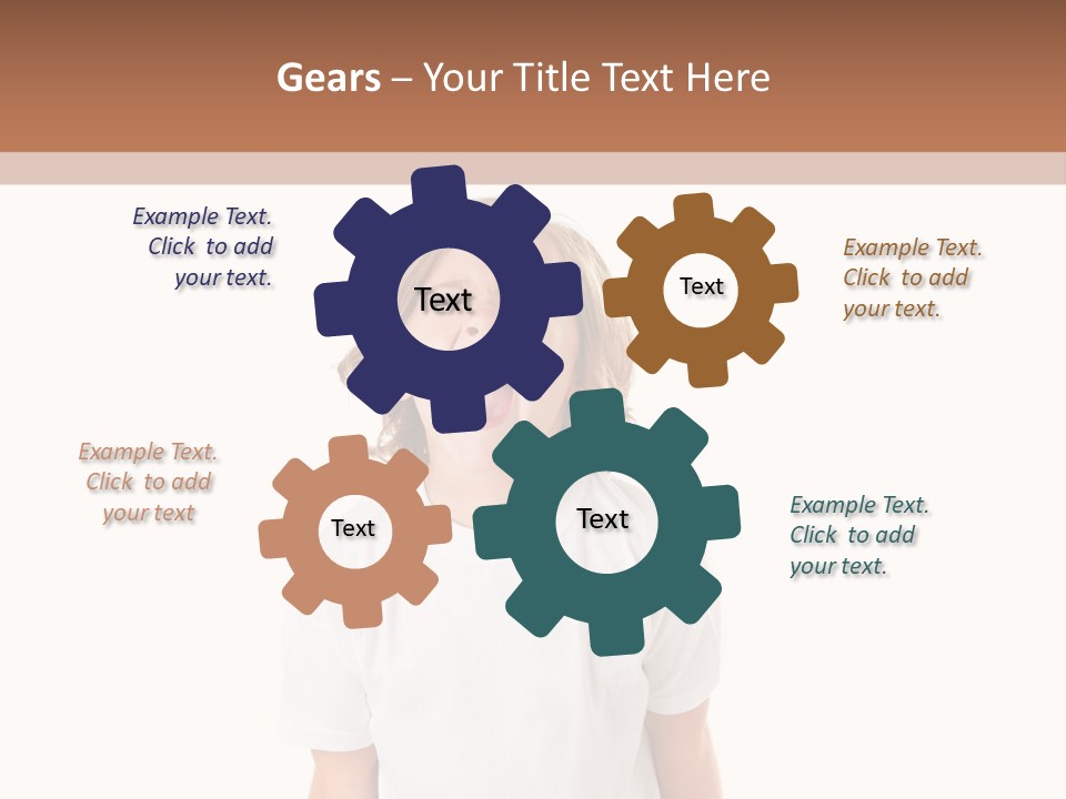 Sweet Caucasian Shout PowerPoint Template