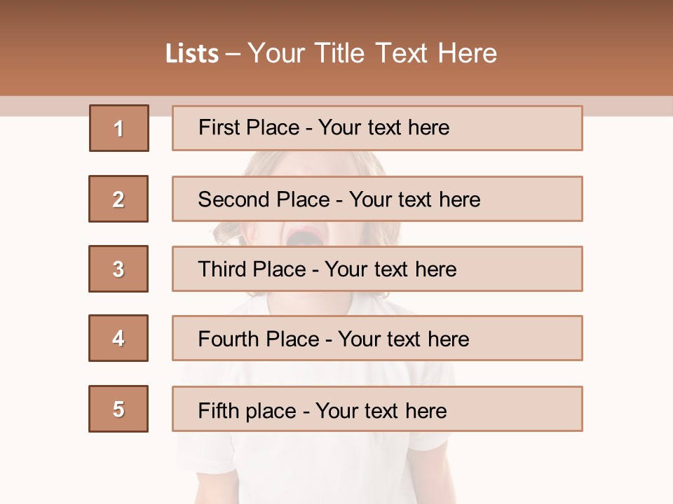 Sweet Caucasian Shout PowerPoint Template