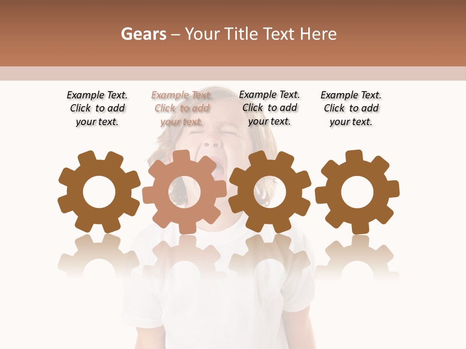 Sweet Caucasian Shout PowerPoint Template