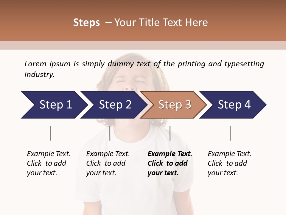 Sweet Caucasian Shout PowerPoint Template