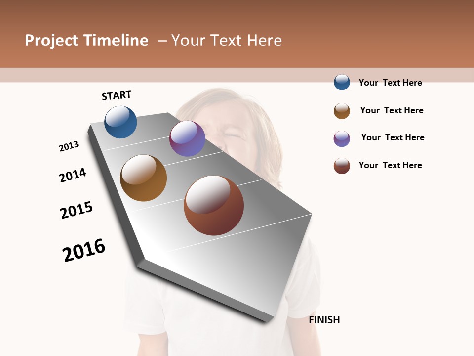 Sweet Caucasian Shout PowerPoint Template