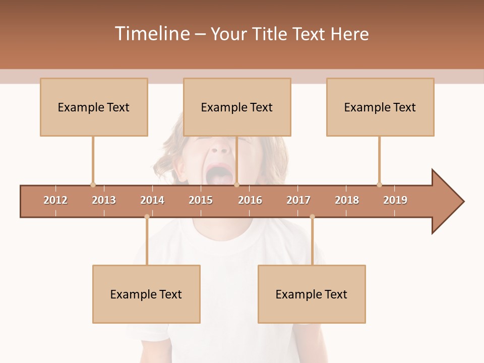 Sweet Caucasian Shout PowerPoint Template