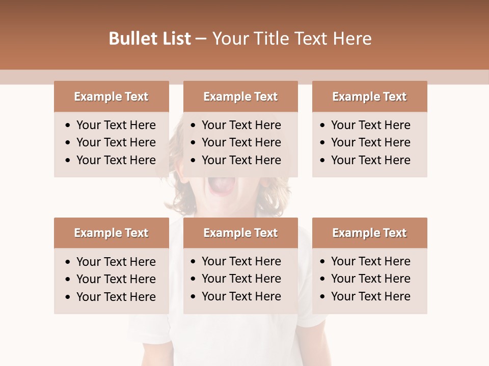 Sweet Caucasian Shout PowerPoint Template