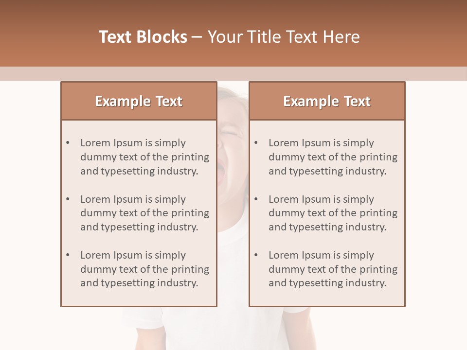 Sweet Caucasian Shout PowerPoint Template