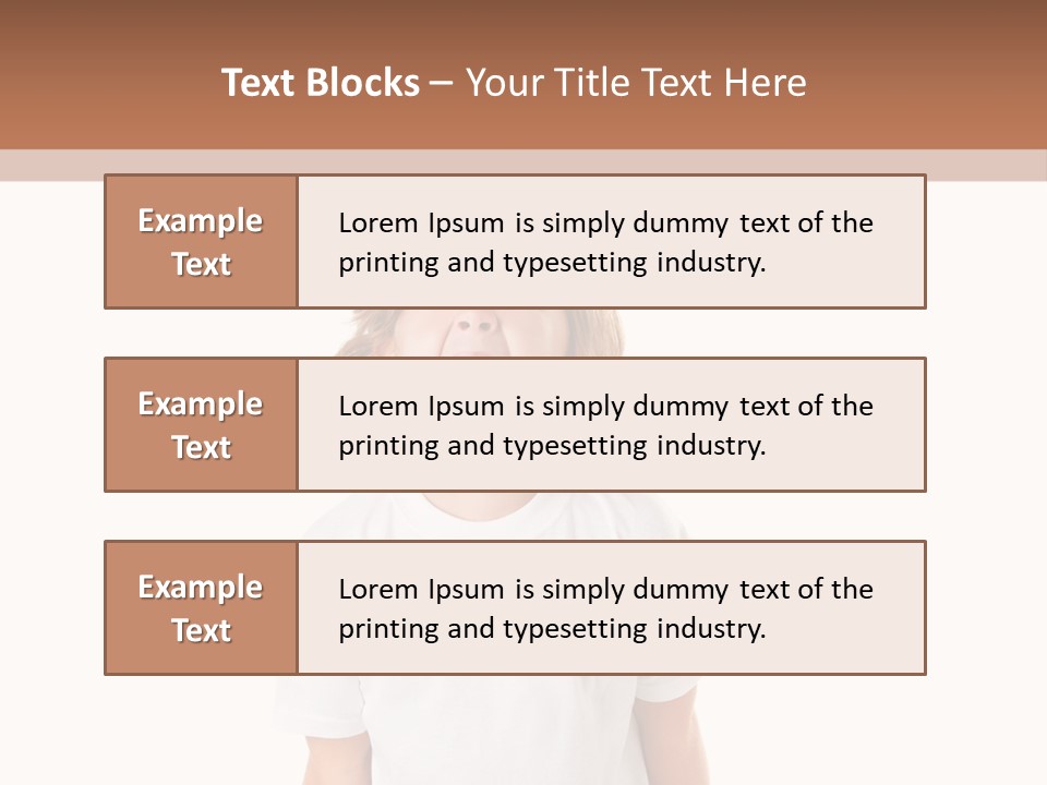 Sweet Caucasian Shout PowerPoint Template