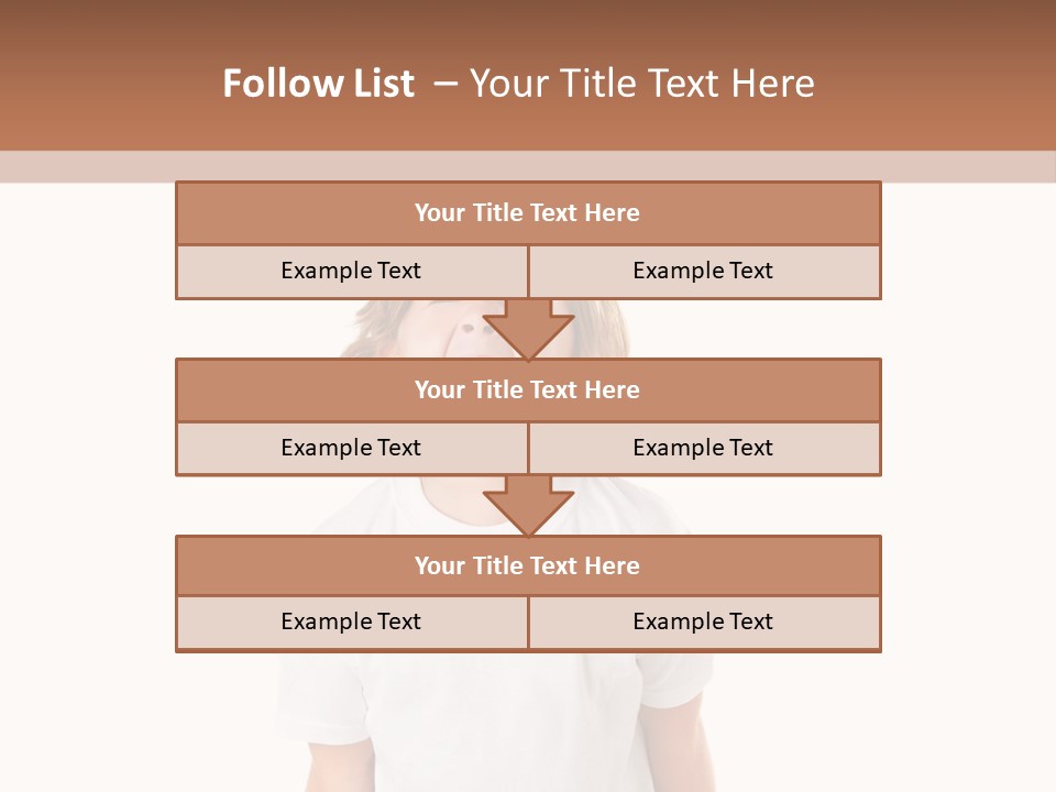 Sweet Caucasian Shout PowerPoint Template