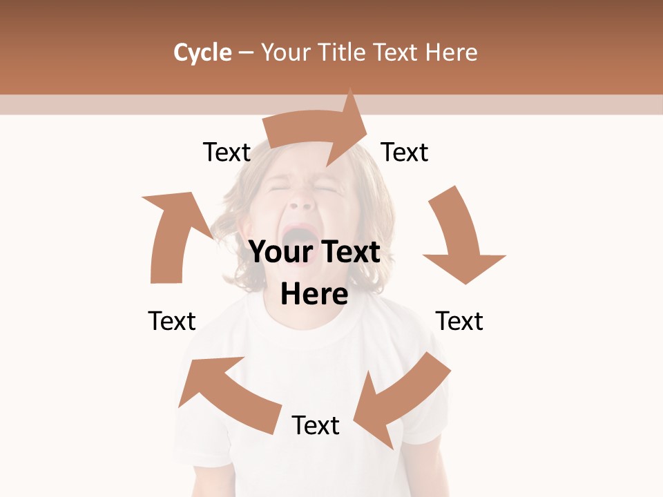 Sweet Caucasian Shout PowerPoint Template