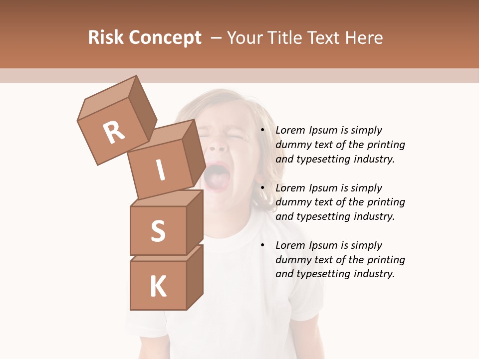 Sweet Caucasian Shout PowerPoint Template