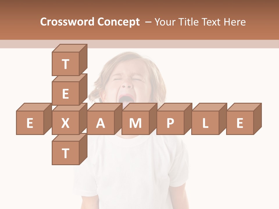 Sweet Caucasian Shout PowerPoint Template
