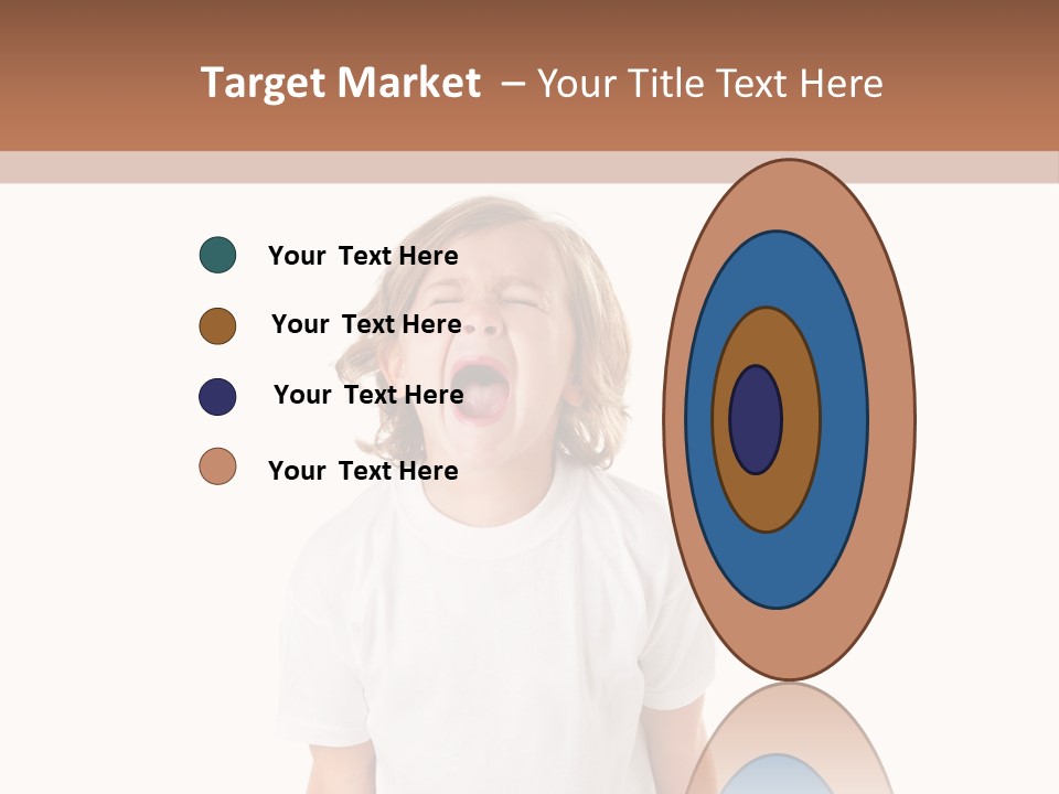 Sweet Caucasian Shout PowerPoint Template