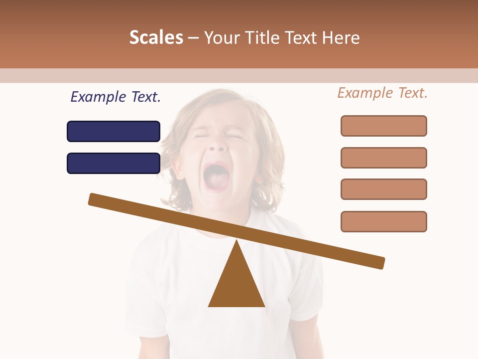 Sweet Caucasian Shout PowerPoint Template