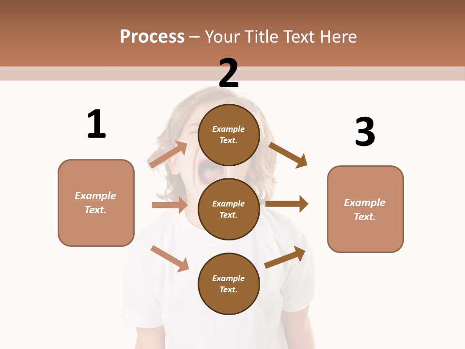 Sweet Caucasian Shout PowerPoint Template