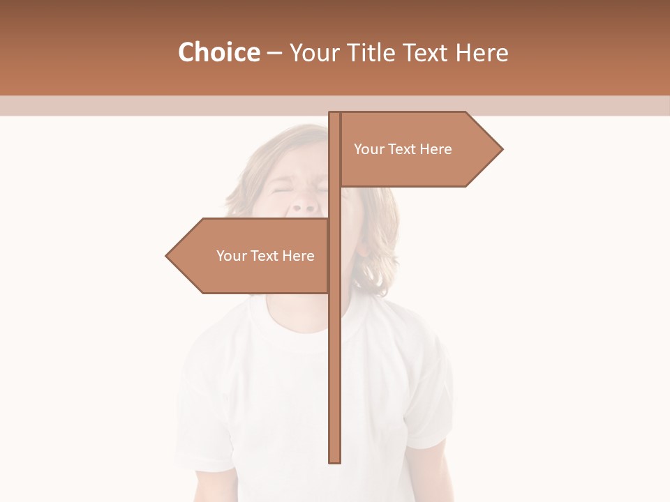 Sweet Caucasian Shout PowerPoint Template