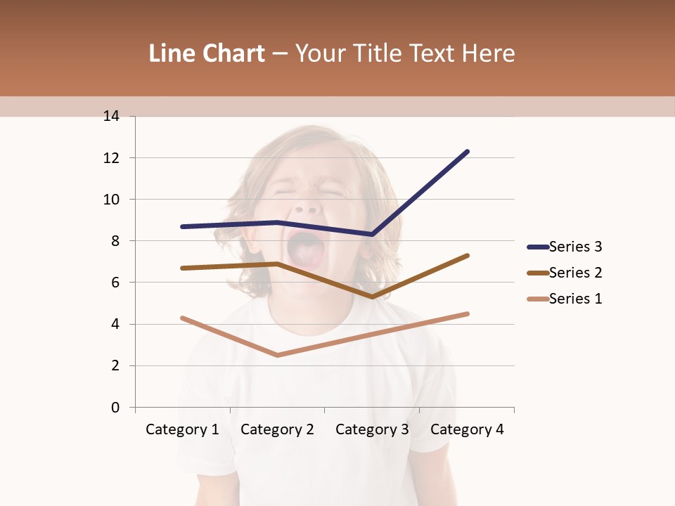 Sweet Caucasian Shout PowerPoint Template