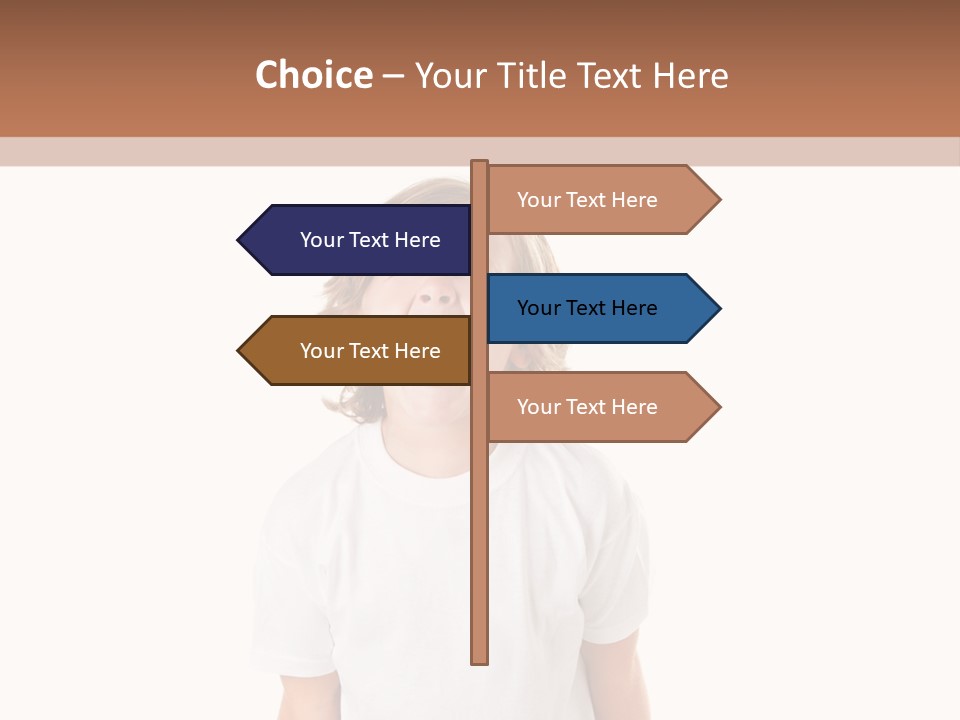 Sweet Caucasian Shout PowerPoint Template