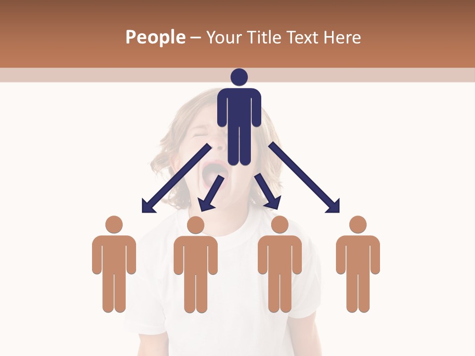 Sweet Caucasian Shout PowerPoint Template