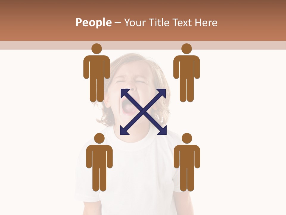 Sweet Caucasian Shout PowerPoint Template