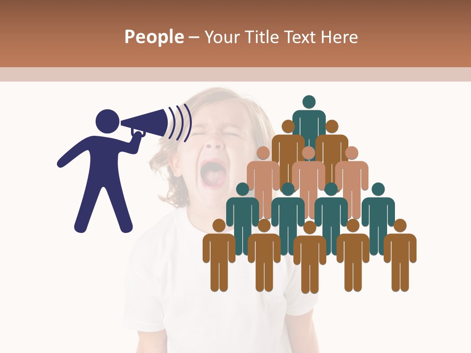 Sweet Caucasian Shout PowerPoint Template