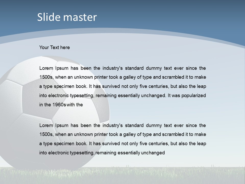 Blue Field Sport PowerPoint Template