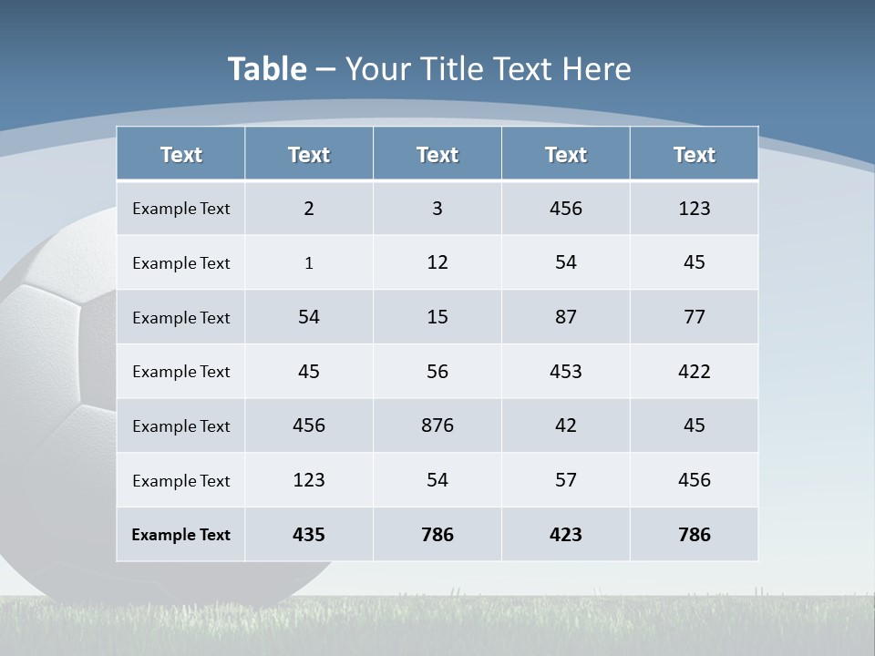 Blue Field Sport PowerPoint Template