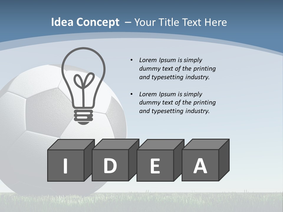 Blue Field Sport PowerPoint Template