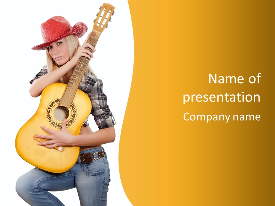 Boots Blond White PowerPoint Template