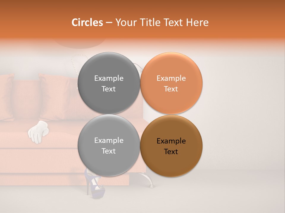 Glove Feminine Shoes PowerPoint Template