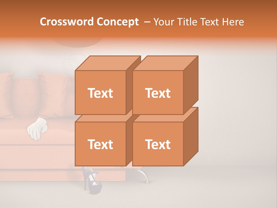 Glove Feminine Shoes PowerPoint Template