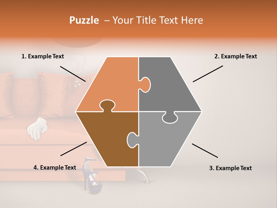 Glove Feminine Shoes PowerPoint Template