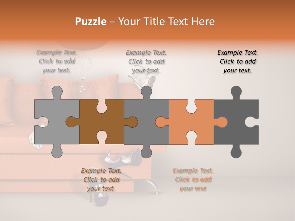 Glove Feminine Shoes PowerPoint Template