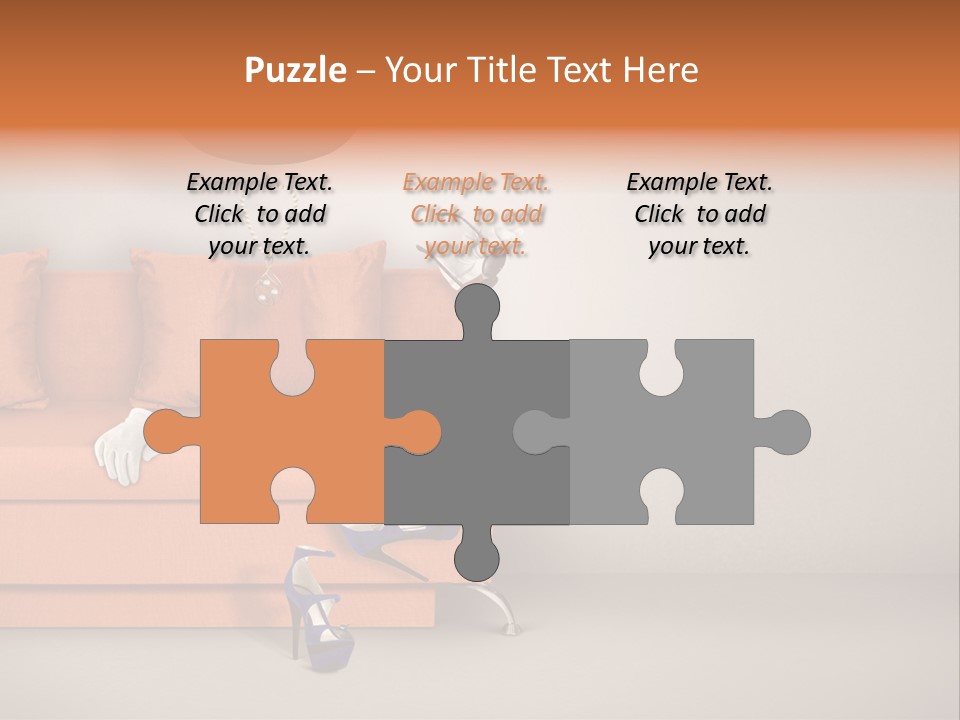 Glove Feminine Shoes PowerPoint Template