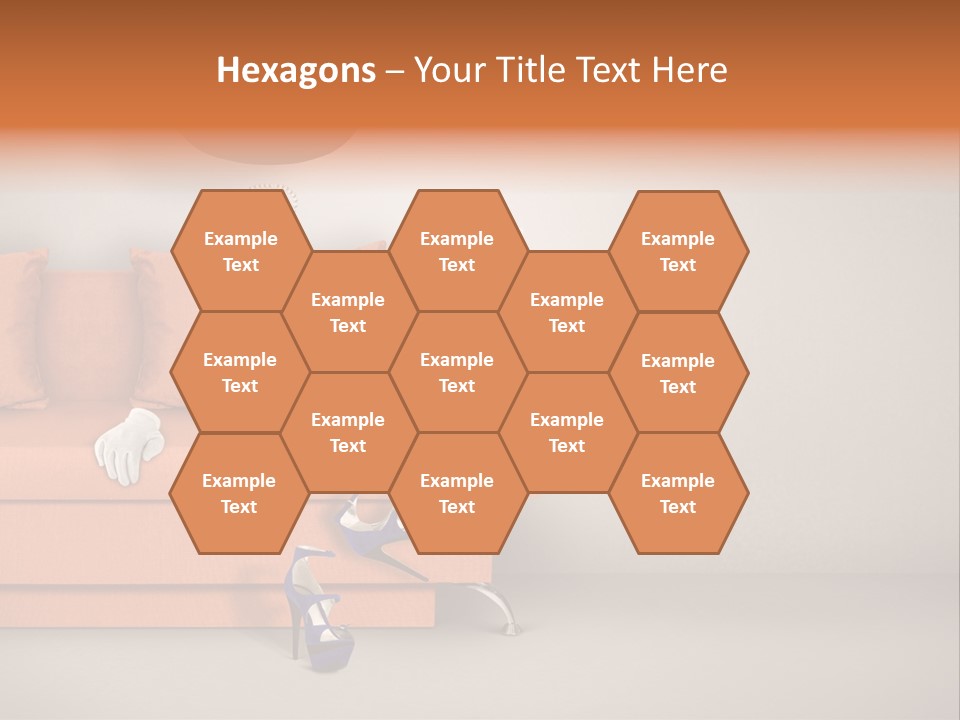 Glove Feminine Shoes PowerPoint Template