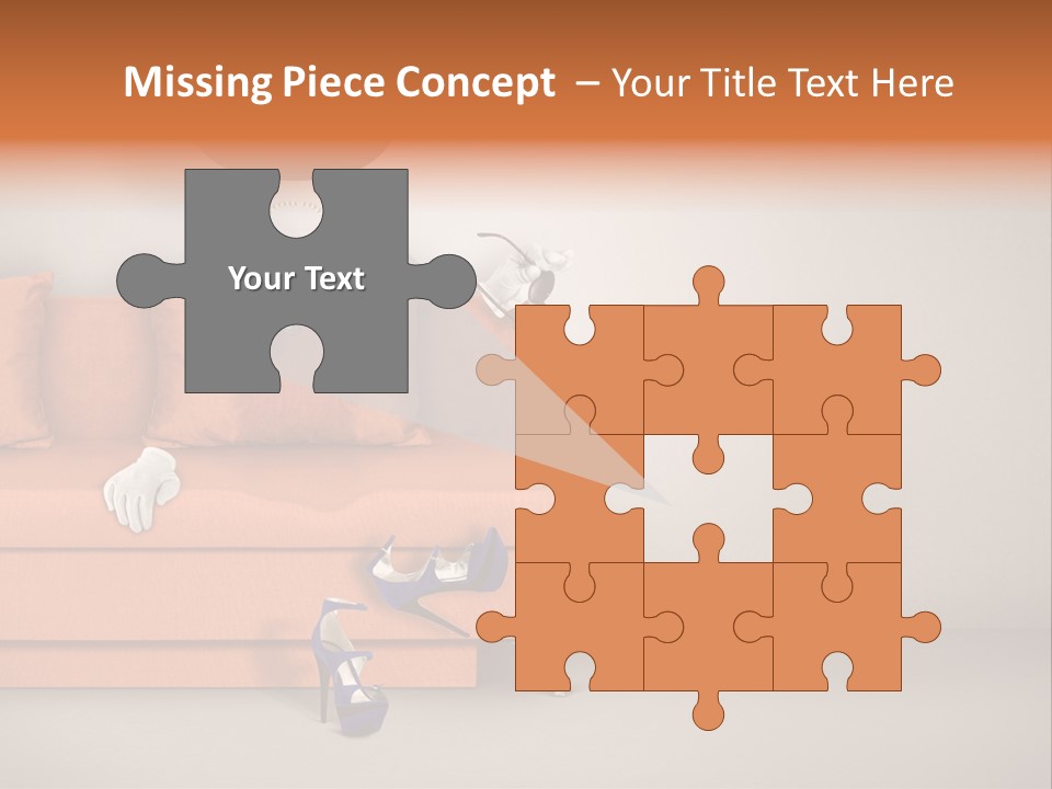 Glove Feminine Shoes PowerPoint Template