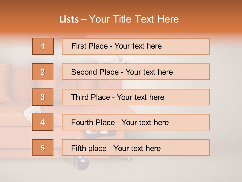 Glove Feminine Shoes PowerPoint Template