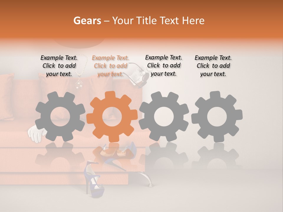 Glove Feminine Shoes PowerPoint Template