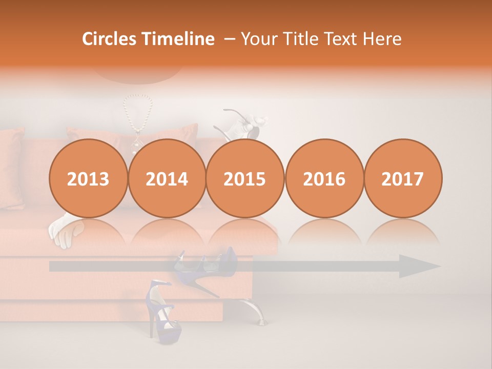 Glove Feminine Shoes PowerPoint Template