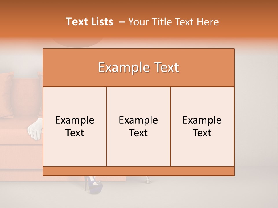 Glove Feminine Shoes PowerPoint Template