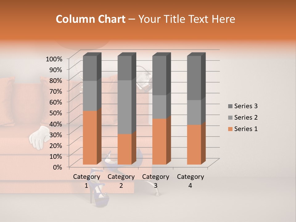 Glove Feminine Shoes PowerPoint Template