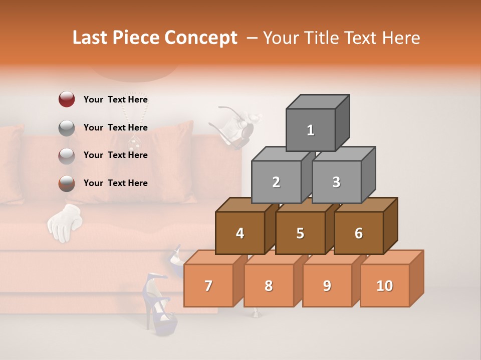 Glove Feminine Shoes PowerPoint Template