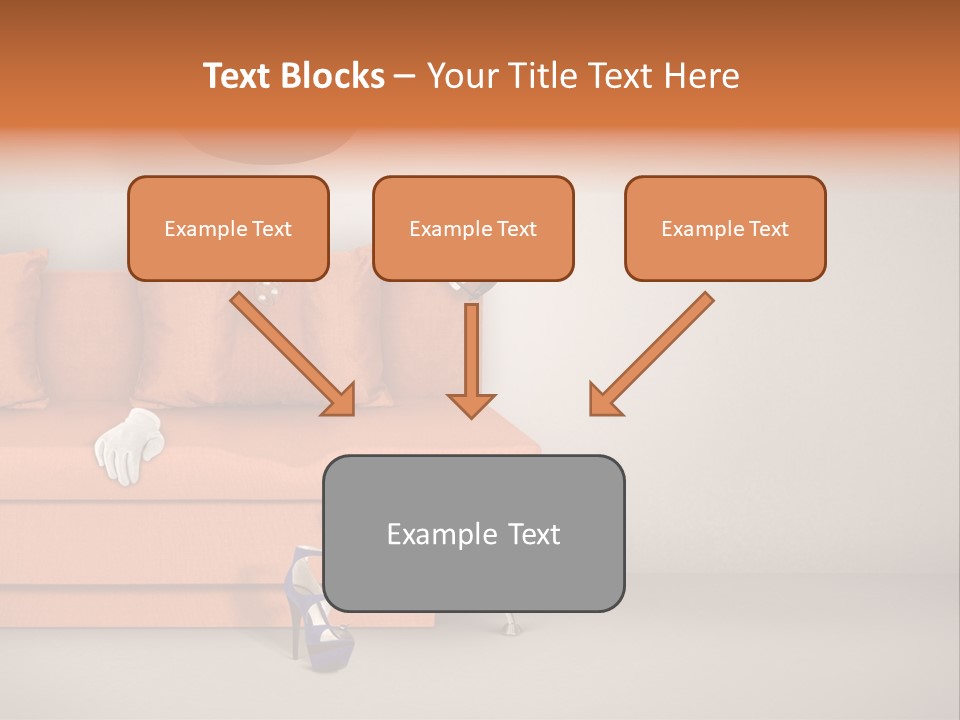 Glove Feminine Shoes PowerPoint Template