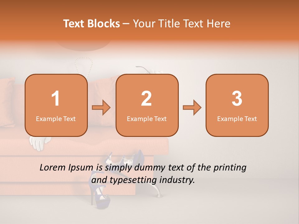 Glove Feminine Shoes PowerPoint Template