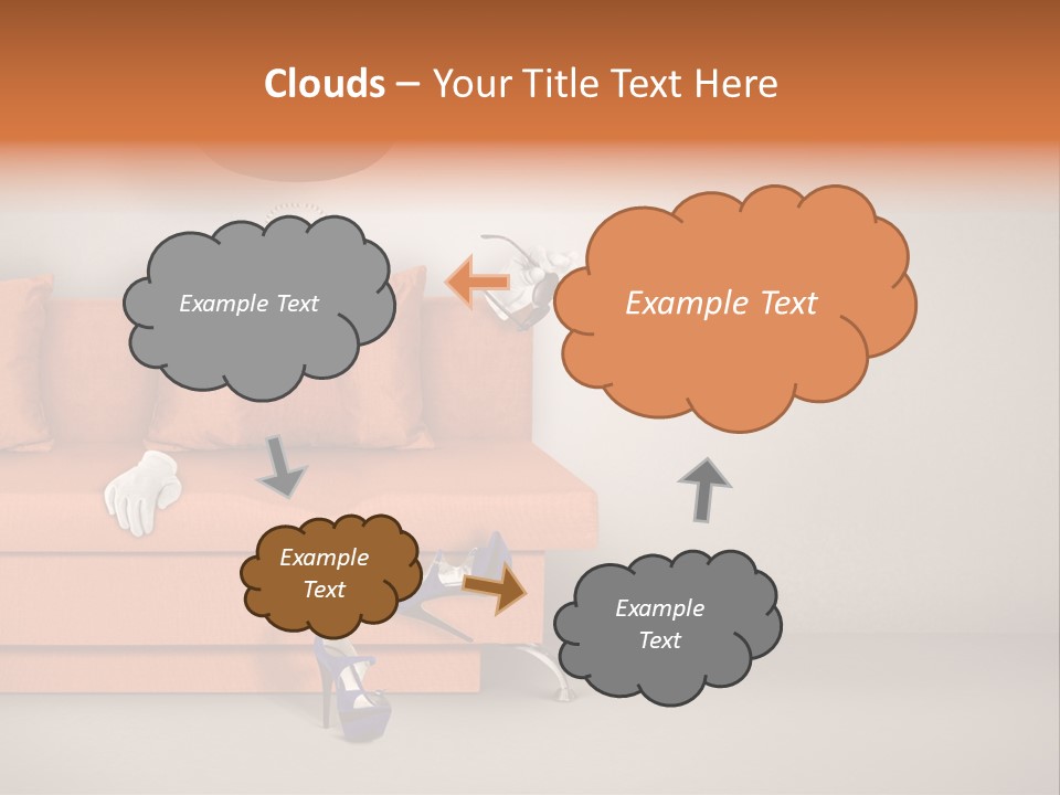Glove Feminine Shoes PowerPoint Template