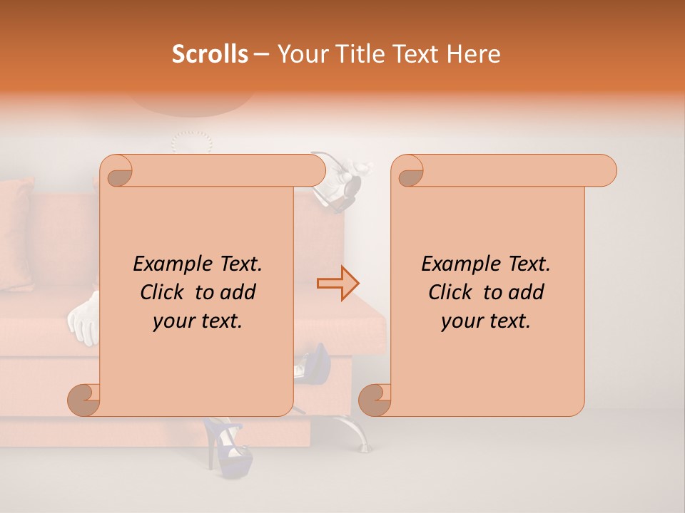 Glove Feminine Shoes PowerPoint Template